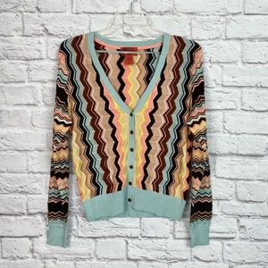 Missoni for Target Colorful Button Chevron Cardigan Size Medium
